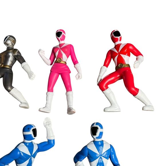 Vintage Power Rangers Lightspeed Rescue 2000 McDonald's 4" Figure Lot Of 5 - Picture 3 of 8